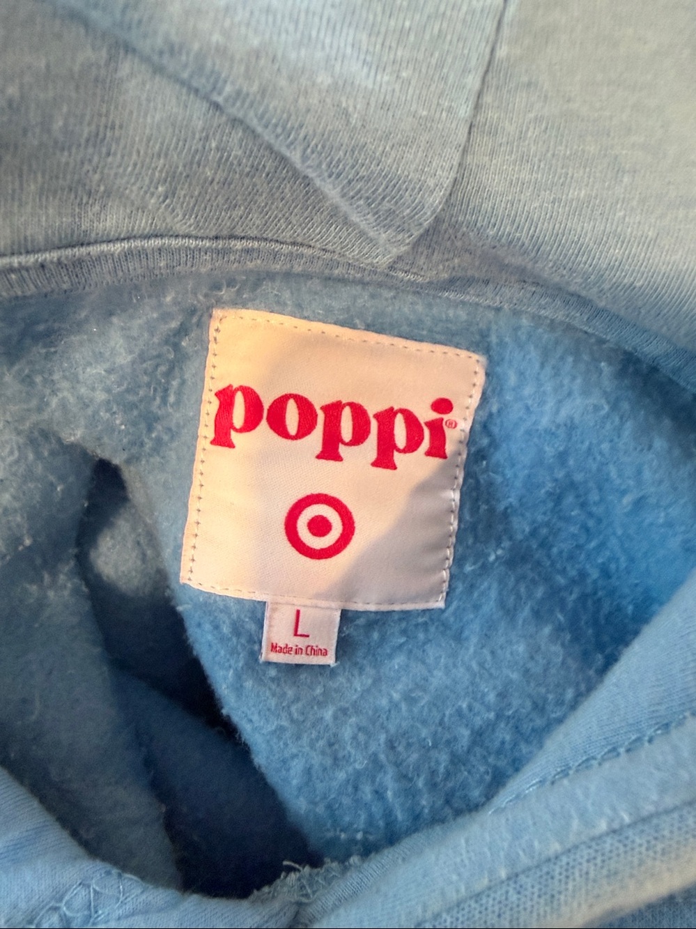 Poppi Blue Sweatshirt Hoodie - Size Large - Picture 4 of 4